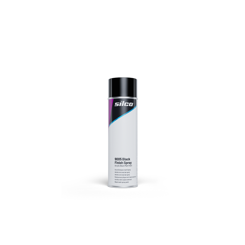 Lakier akrylowy Silco 9005 Black Finish Spray, Czarny mat, 0,5L