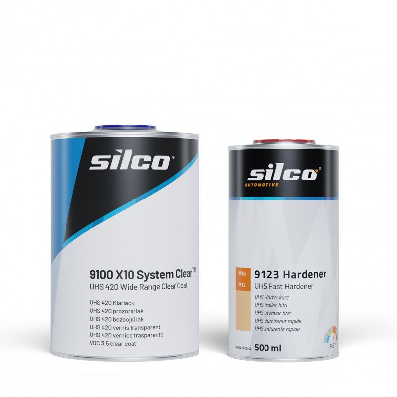 Lakier bezbarwny  Silco 9100 X10 1,5l KPL + kubek